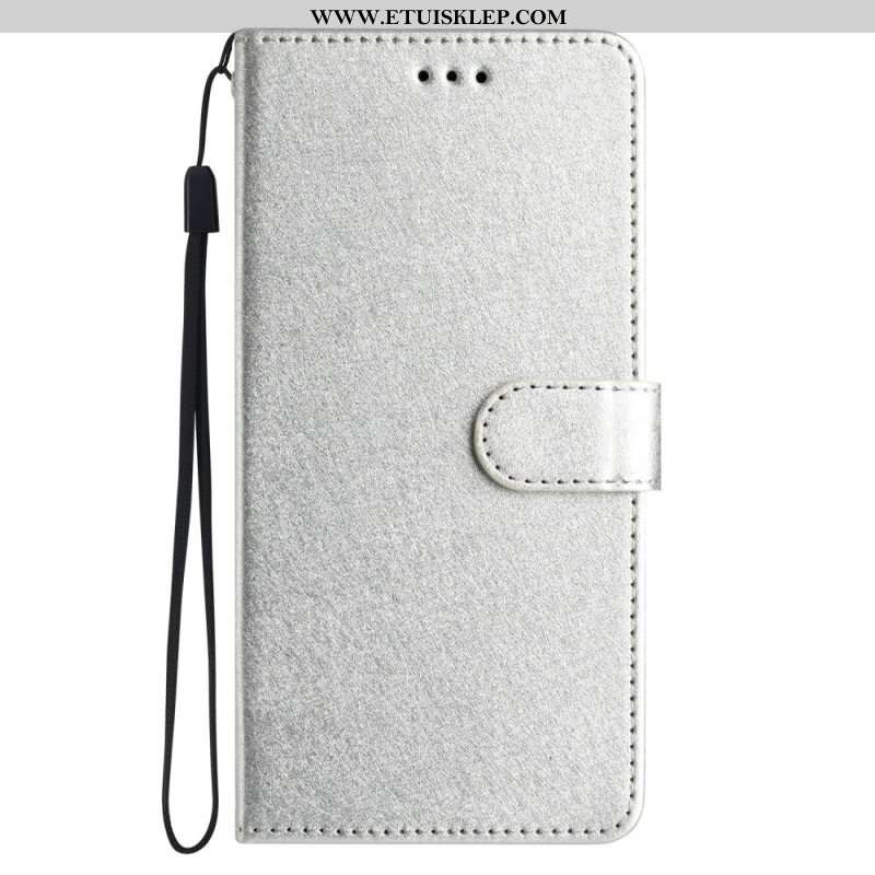 Etui Folio do iPhone 15 Plus z Łańcuch Pastelowy Z Paskiem